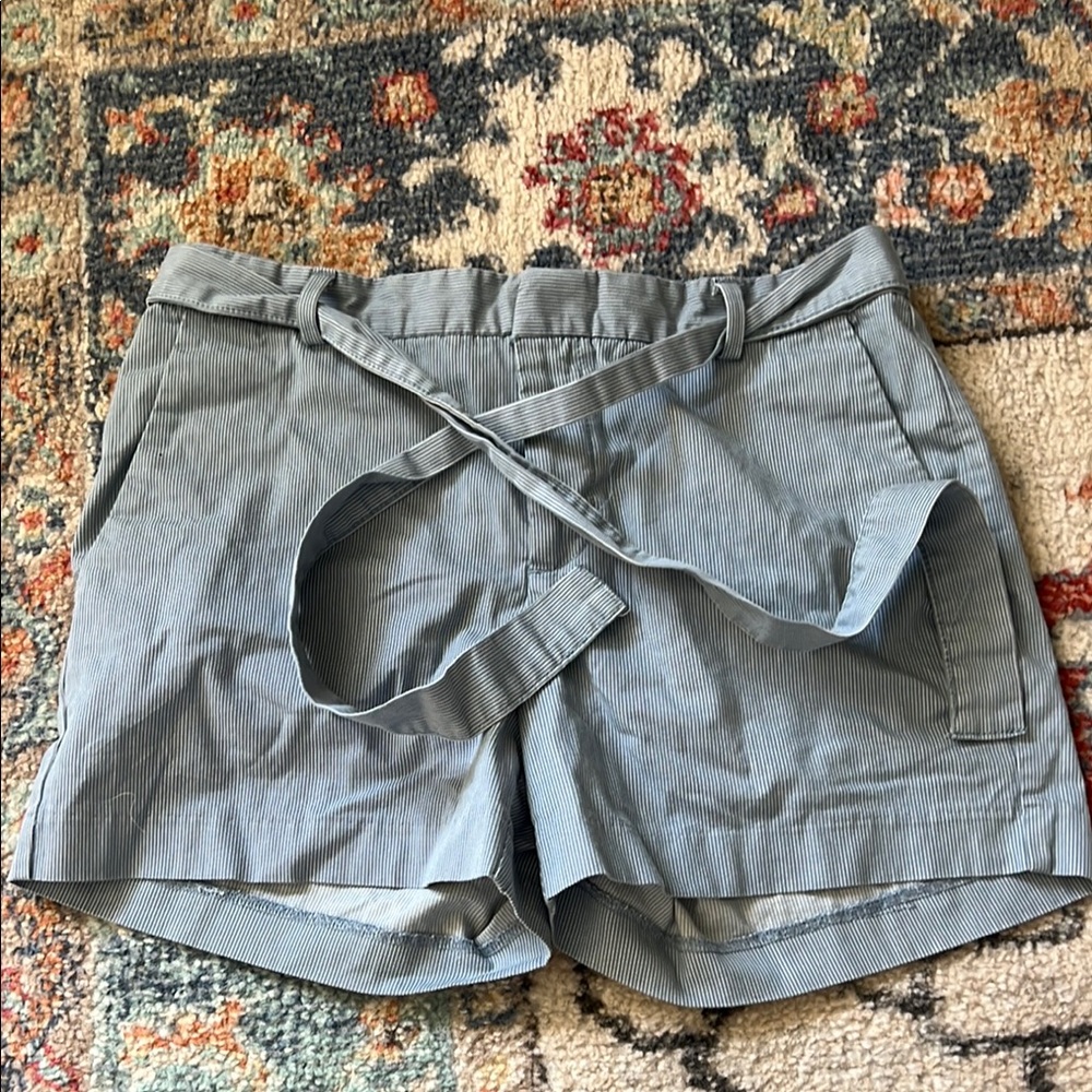 Banana Republic Blue Bermuda Shorts with Paper-Bag Waist